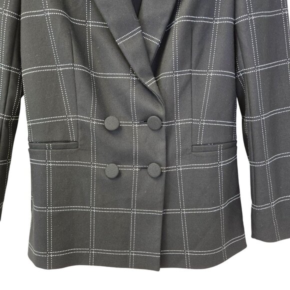 Kookai Plaid Double Breasted Blazer Jacket Size EU 38/US Small - Picture 5 of 7